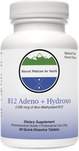 Load image into Gallery viewer, Natural Medicine for Health, B12 Adeno + Hydroxo Natural Fruit Punch Flavor 60 Tablets