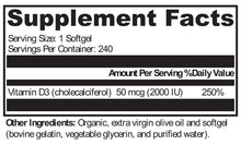 Load image into Gallery viewer, XYMOGEN®, D3 2000 240 Softgels