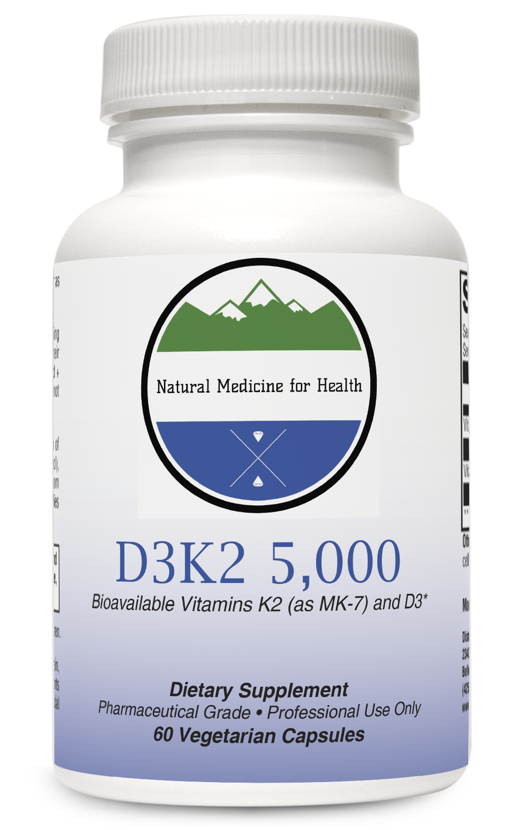 Natural Medicine for Health, D3K2 5000, 60 Capsules