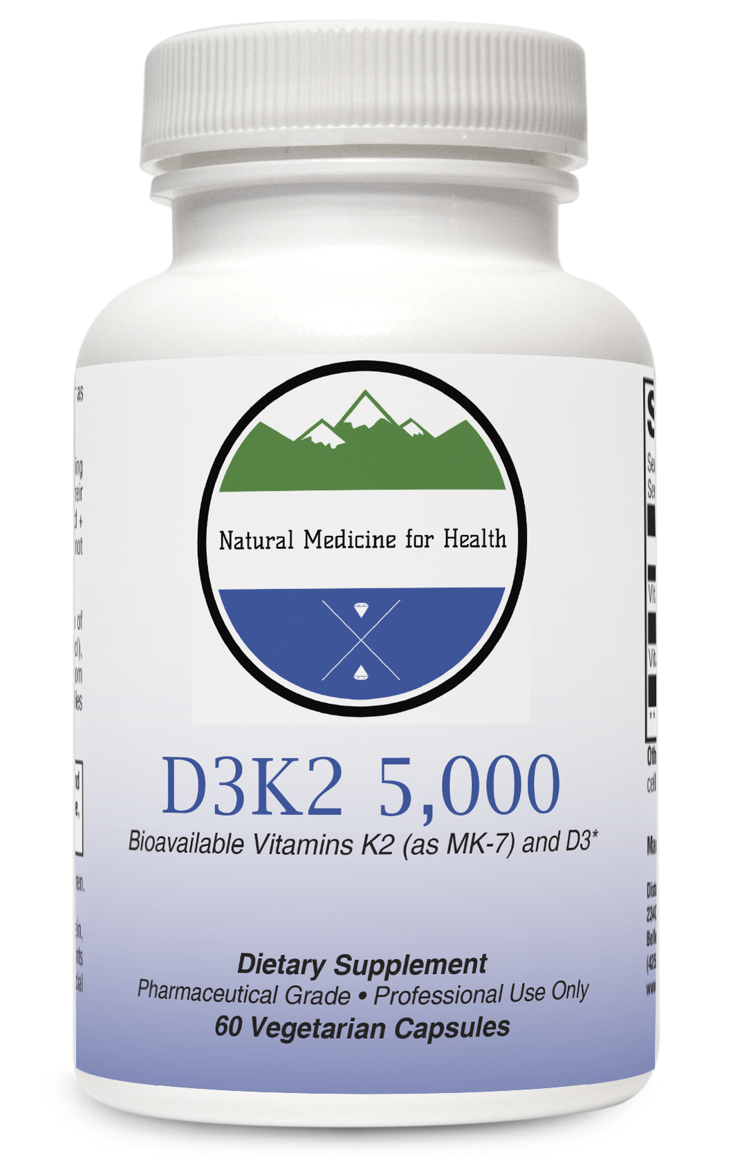 Natural Medicine for Health, D3K2 5000, 60 Capsules
