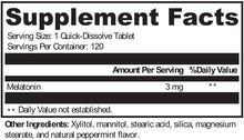 Load image into Gallery viewer, XYMOGEN®, Melatonin Peppermint 120 Tablets