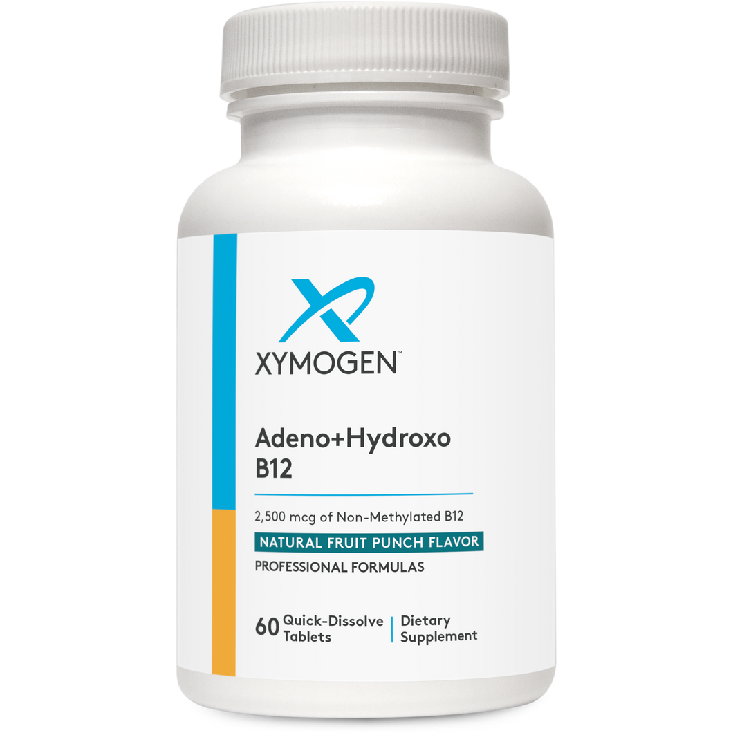 XYMOGEN®, Adeno+Hydroxo B12 Natural Fruit Punch Flavor 60 Tablets