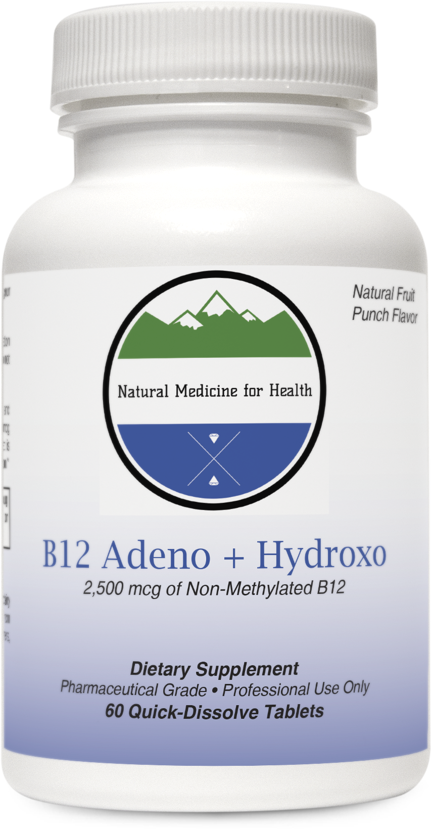 Natural Medicine for Health, B12 Adeno + Hydroxo Natural Fruit Punch Flavor 60 Tablets