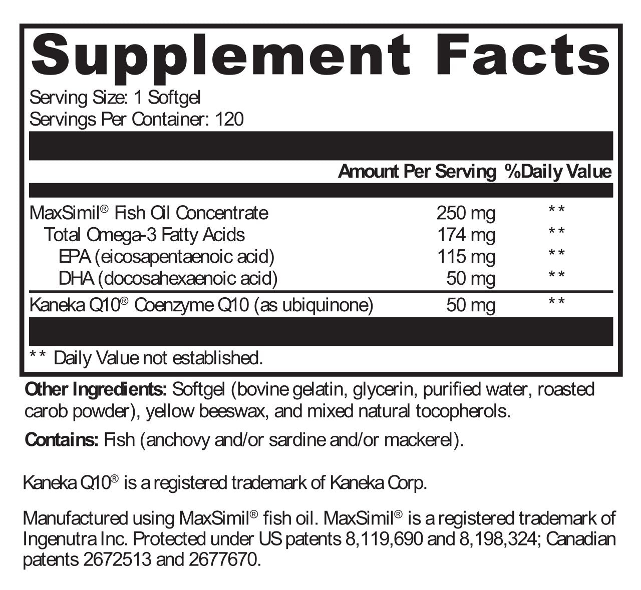 XYMOGEN®, CoQmax™ Omega 50 mg 120 Softgels – Natural Medicine for Health