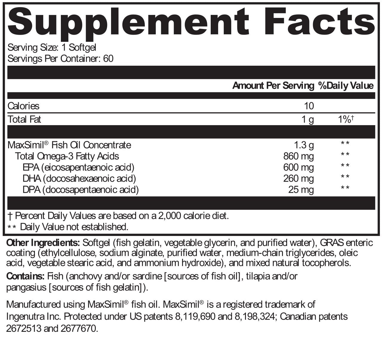 XYMOGEN®, Omega MonoPure® 1300 EC 60 Softgels – Natural Medicine for Health